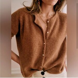 Sezane Gaspard Cardigan Camel size small